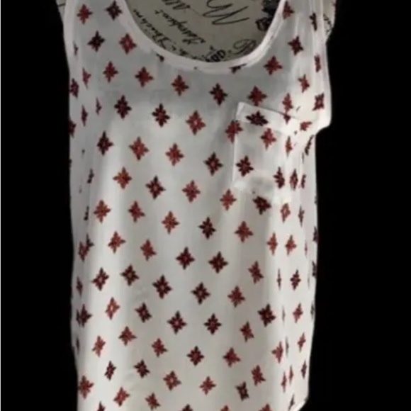 Ann Taylor Loft Semi Sheer Tank Top with pocket 100% Polyester women's MP - Picture 11 of 12